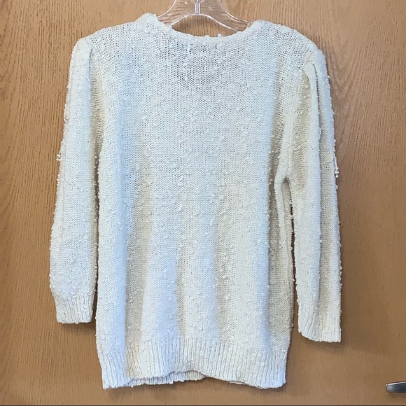 LeRoy Knitwear Vintage Sweater Embellished with Faux Pearls - Picture 2 of 9